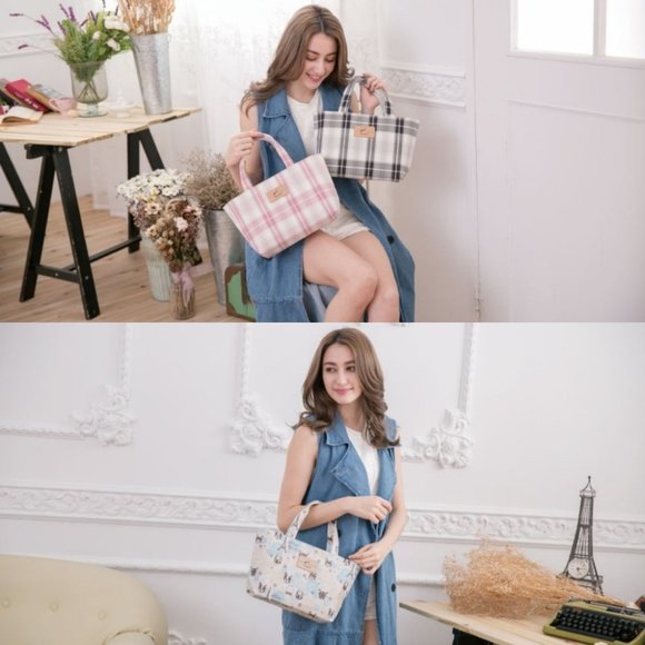 Waterproof Shiba Small Tote Handbag Purse - Picture 3 of 8